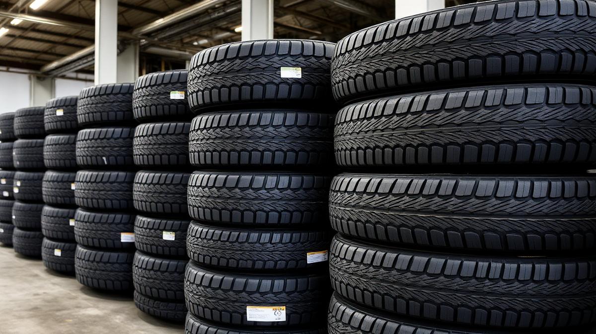 Rows of new and high-quality used tires available at a Nashville tire shop near the Antioch area